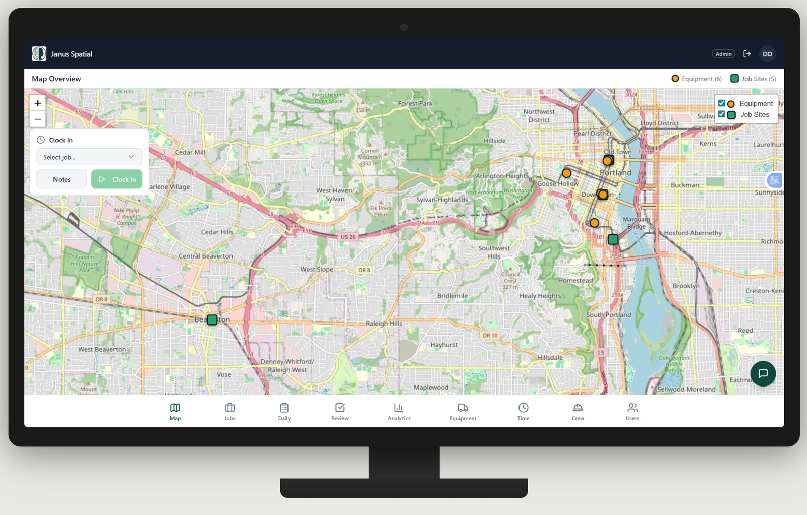 Map dashboard preview for Water